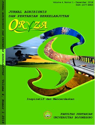					View Vol. 9 No. 1 (2024): Oryza: Jurnal Agribisnis dan Pertanian Berkelanjutan 
				