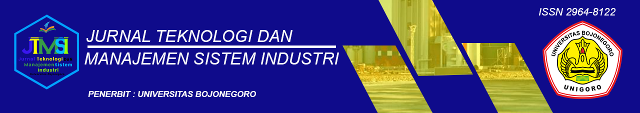 Jurnal Teknologi dan Manajemen Sistem Industri